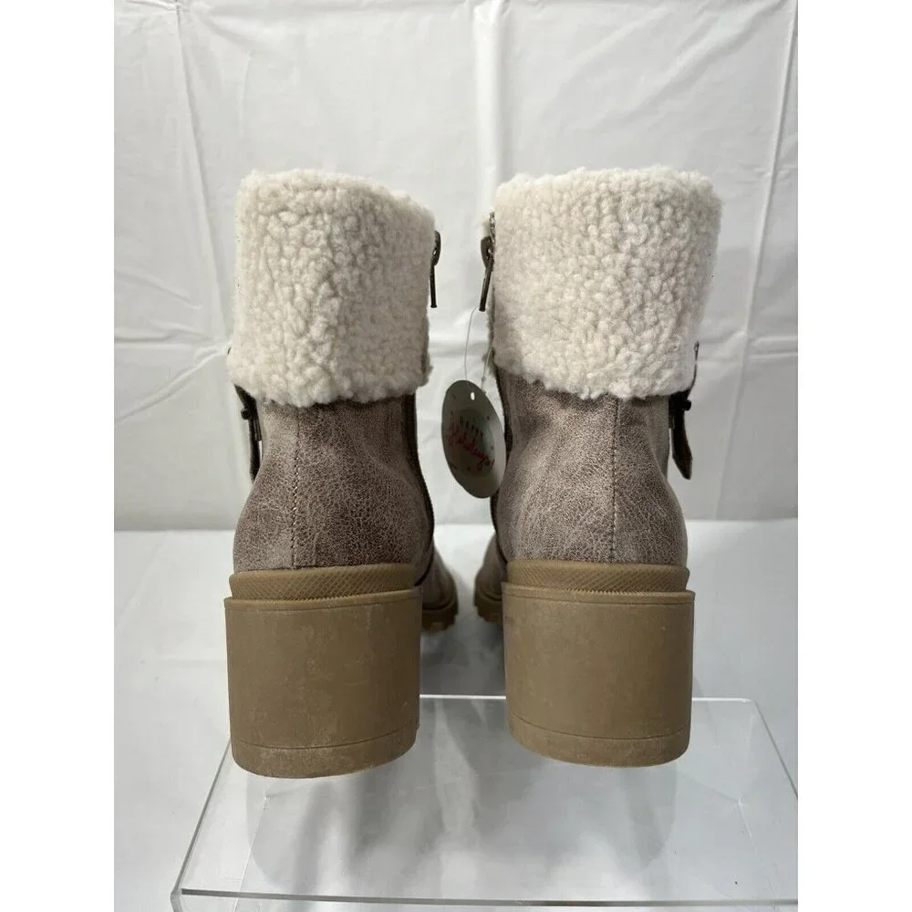 Jellypop Chimney Shearling Sherpa Boots Booties Size 4 Girls New